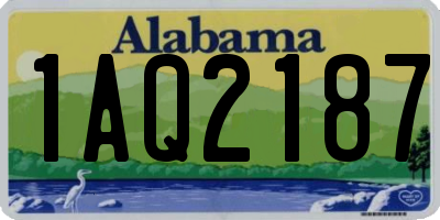 AL license plate 1AQ2187