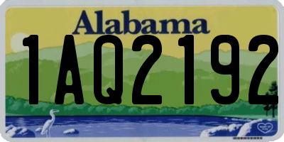 AL license plate 1AQ2192