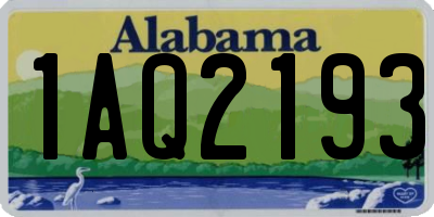 AL license plate 1AQ2193
