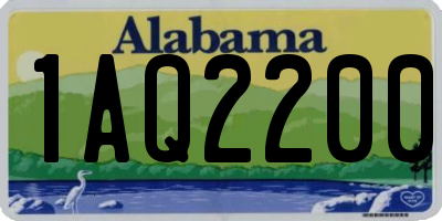 AL license plate 1AQ2200