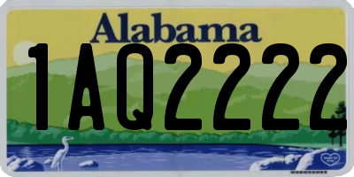 AL license plate 1AQ2222
