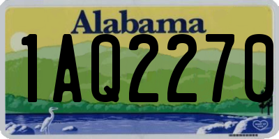 AL license plate 1AQ2270