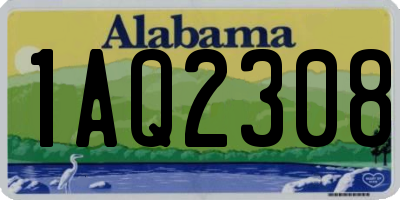 AL license plate 1AQ2308