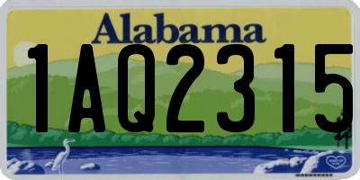 AL license plate 1AQ2315