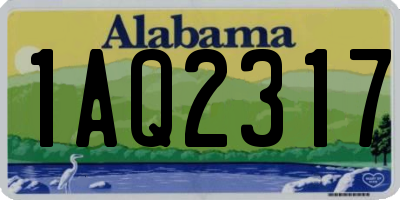 AL license plate 1AQ2317