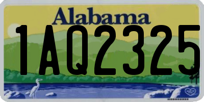 AL license plate 1AQ2325