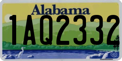 AL license plate 1AQ2332