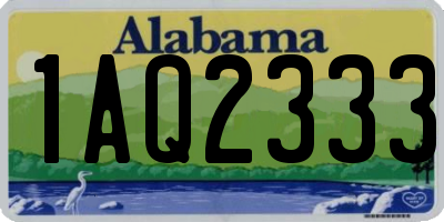 AL license plate 1AQ2333