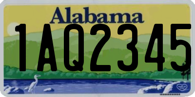 AL license plate 1AQ2345