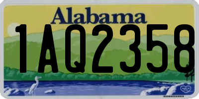 AL license plate 1AQ2358