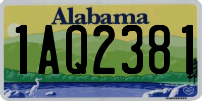 AL license plate 1AQ2381
