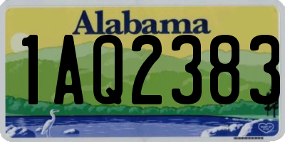 AL license plate 1AQ2383
