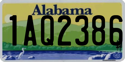 AL license plate 1AQ2386