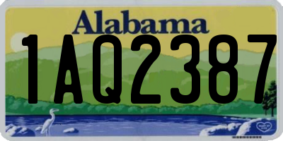 AL license plate 1AQ2387