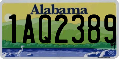 AL license plate 1AQ2389
