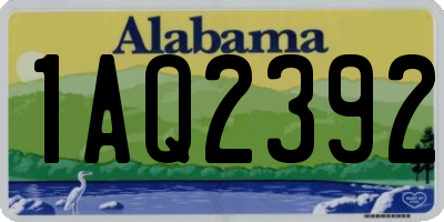 AL license plate 1AQ2392