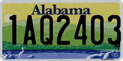 AL license plate 1AQ2403