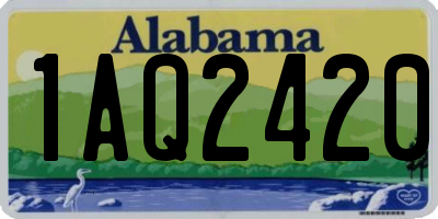 AL license plate 1AQ2420