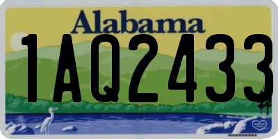AL license plate 1AQ2433