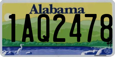 AL license plate 1AQ2478