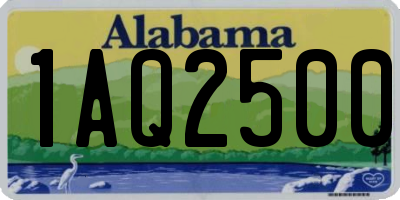 AL license plate 1AQ2500