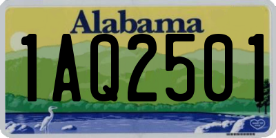 AL license plate 1AQ2501
