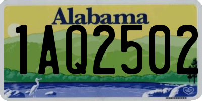 AL license plate 1AQ2502