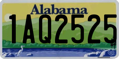 AL license plate 1AQ2525
