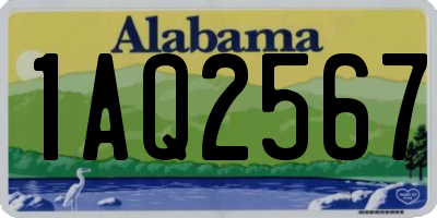 AL license plate 1AQ2567