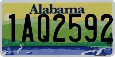 AL license plate 1AQ2592