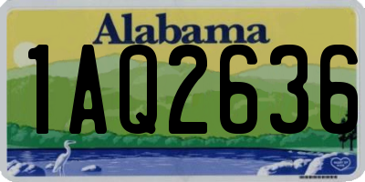 AL license plate 1AQ2636