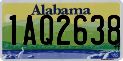 AL license plate 1AQ2638