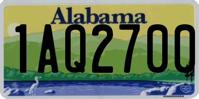 AL license plate 1AQ2700