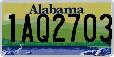 AL license plate 1AQ2703
