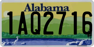 AL license plate 1AQ2716
