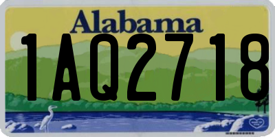 AL license plate 1AQ2718