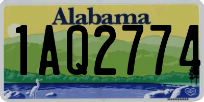 AL license plate 1AQ2774