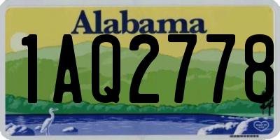 AL license plate 1AQ2778