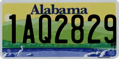 AL license plate 1AQ2829