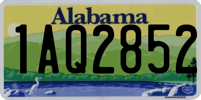 AL license plate 1AQ2852