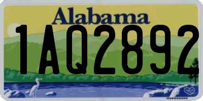 AL license plate 1AQ2892