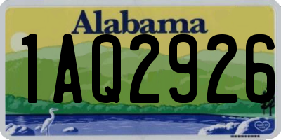 AL license plate 1AQ2926