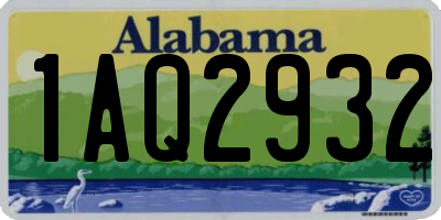 AL license plate 1AQ2932