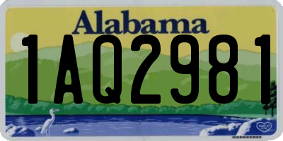 AL license plate 1AQ2981