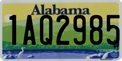 AL license plate 1AQ2985