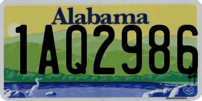AL license plate 1AQ2986
