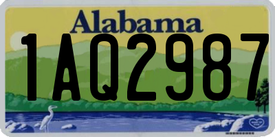 AL license plate 1AQ2987
