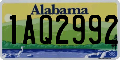 AL license plate 1AQ2992