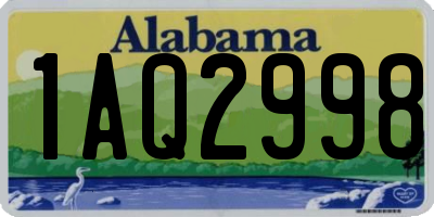 AL license plate 1AQ2998