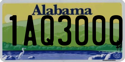 AL license plate 1AQ3000